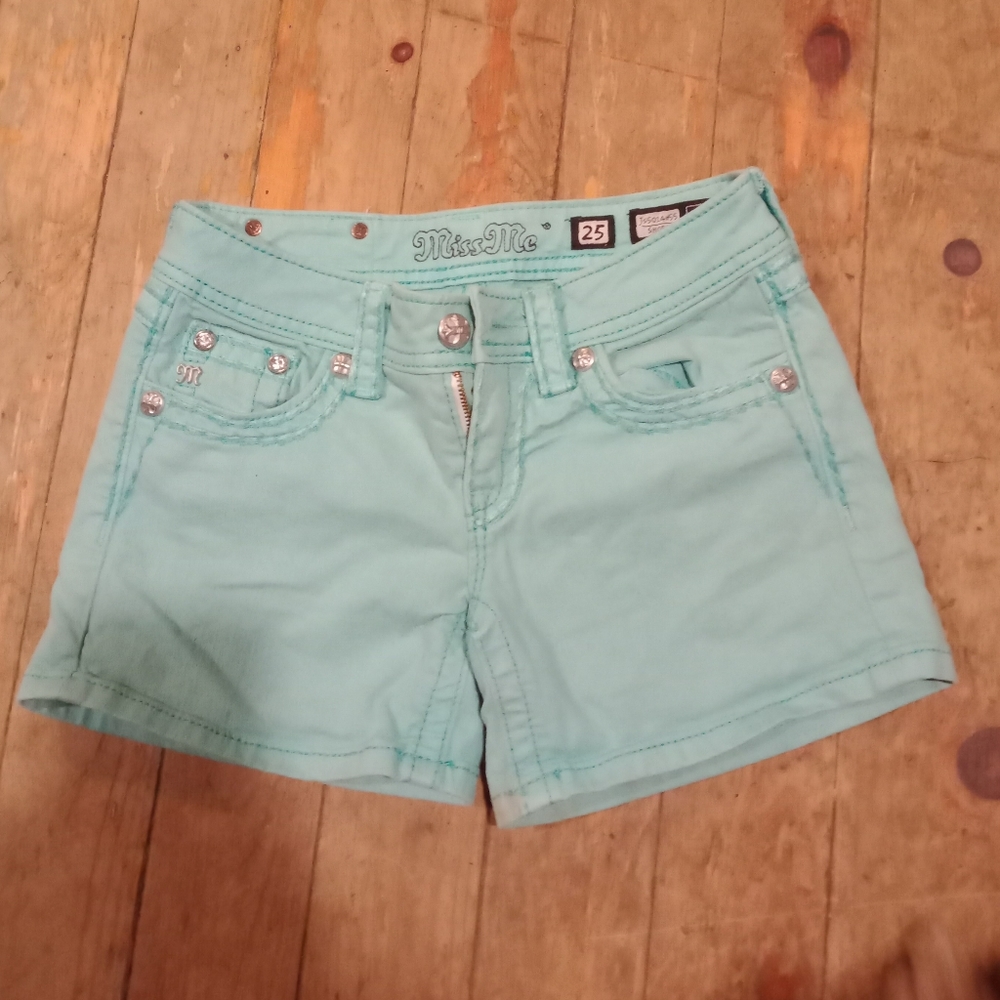 Mint Miss Me Jean Shorts